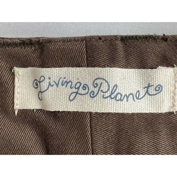 Living Planet Cotton Pants 12 Brown Womens Eco Organic Stretch Wide Leg New - Picture 7 of 7